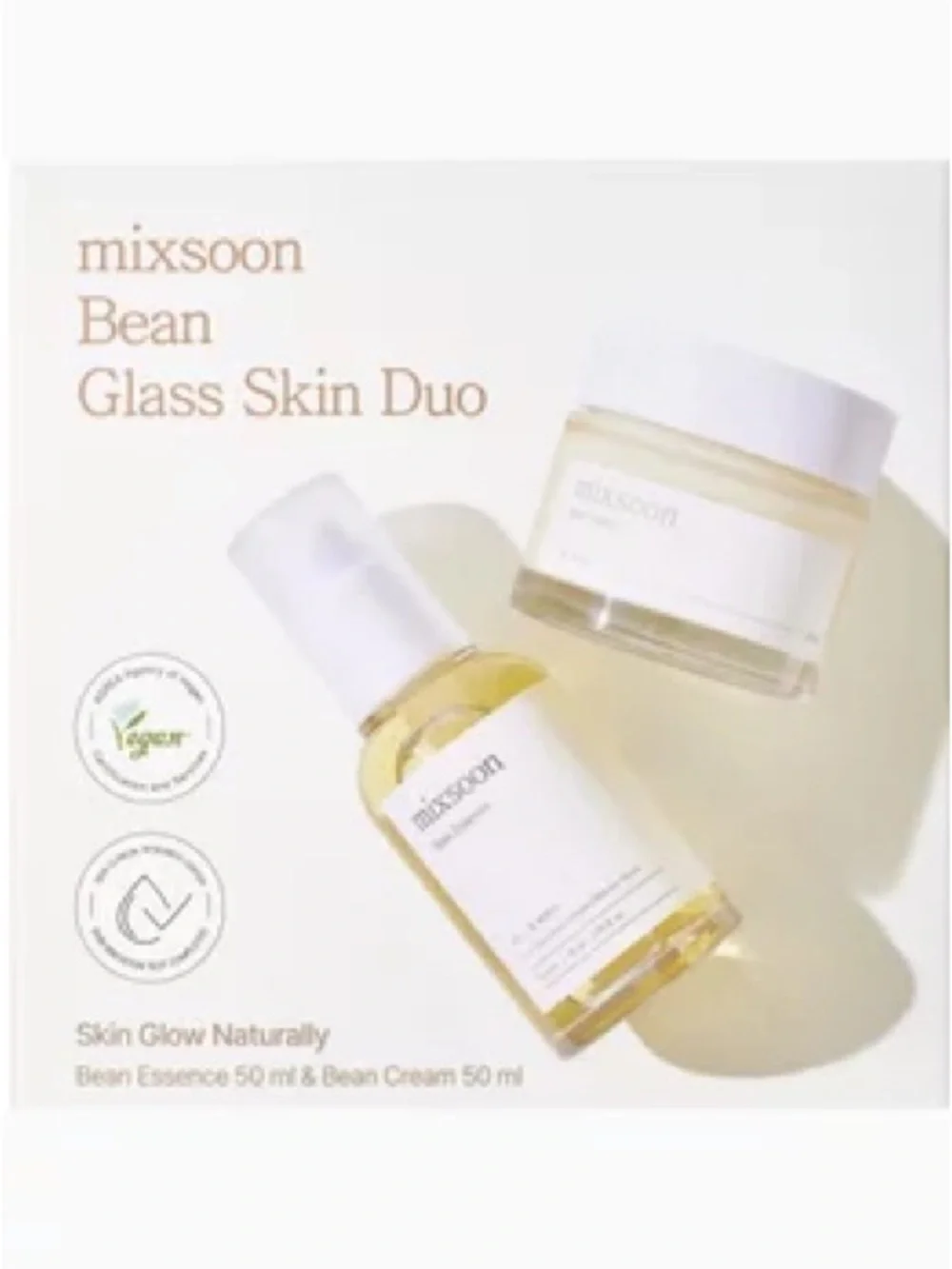 mixsoon Bean Glass Skin Duo / Bean Essence 50ml + Bean Cream 50ml
